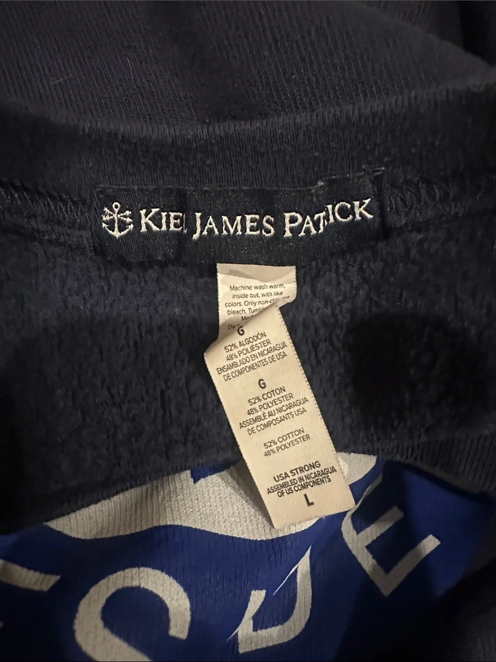 Kiel James Patrick Navy Crewneck Sweatshirt - Picture 3 of 3